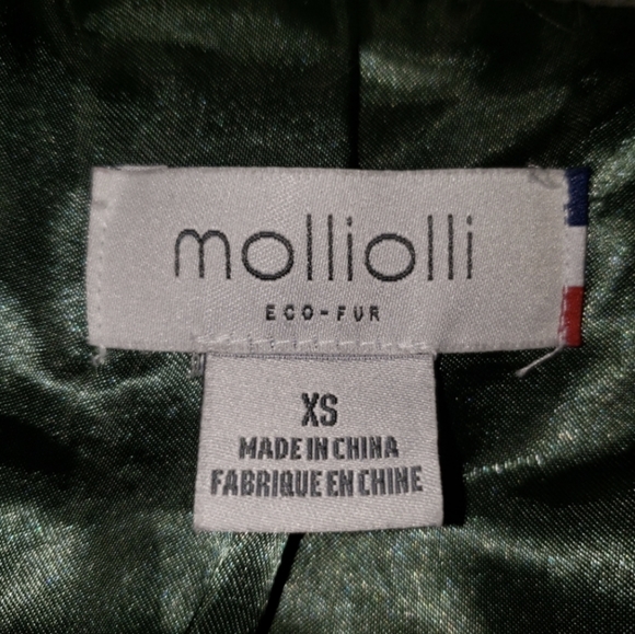 Anthropologie Plush Colorblock Fur Coat XS - Picture 9 of 12